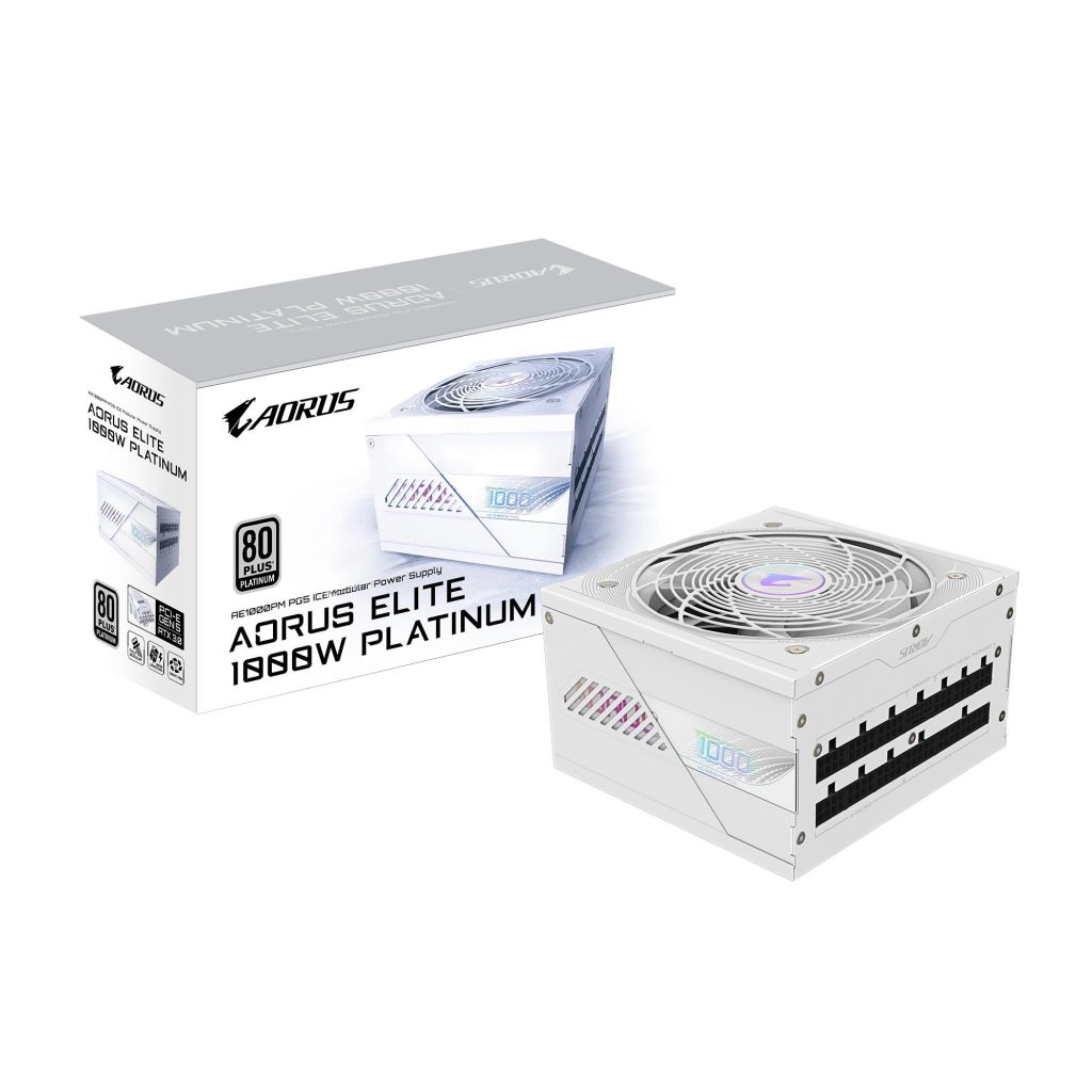 Power Supply|GIGABYTE|GP-AE1000PM PG5 ICE|1000 Watts|Efficiency 80 PLUS PLATINIUM|PFC Active|MTBF 100000 hours|GP-AE1000PMPG5ICE