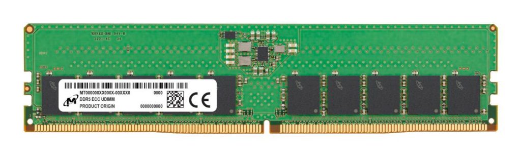 Server Memory Module|MICRON|DDR5|16GB|UDIMM/ECC|5600 MHz|CL 46|1.1 V|MTC10C1084S1EC56BR