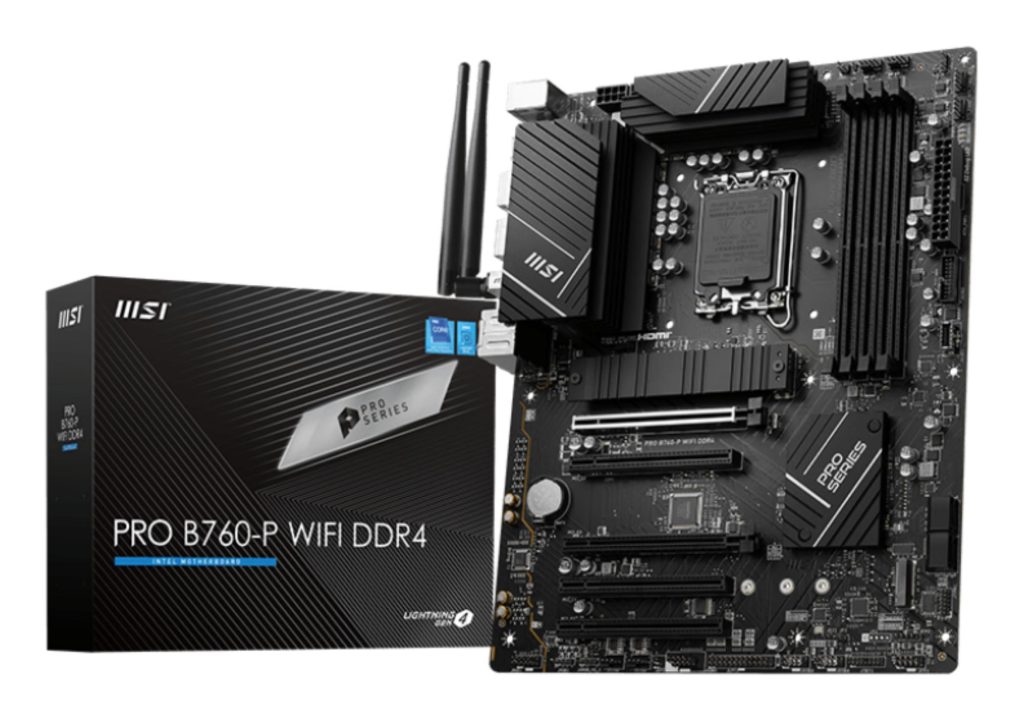 Mainboard|MSI|Intel B760 Express|LGA1700|ATX|Memory DDR4|Memory slots 4|5xPCI-Express 5.0 16x|2xM.2|1xHDMI|1xDisplayPort|4xUSB 2.0|2xUSB 3.2|1xUSB-C|1xPS/2|1xOptical S/PDIF|1xRJ45|5xAudio port|PROB760-PWIFIDDR4