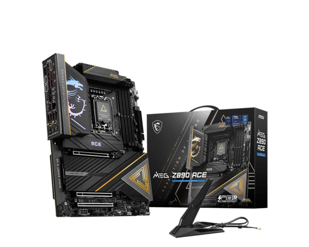 Mainboard|MSI|Intel Z890|LGA1851|ATX|Memory DDR5|Memory slots 4|3xPCI-Express 16x|5xM.2|1xHDMI|1xAudio-In|1xAudio-Out|11xUSB 3.1|2xUSB-C|2xUSB-C w/Thunderbolt|1xOptical S/PDIF|1xRJ45|MEGZ890ACE
