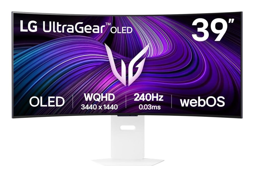 Monitor|LG|39GX90SA-W|39"|Gaming/Curved/21 : 9|Swivel|Height adjustable|Tilt|Matte|Panel OLED|3440x1440|21:9|240Hz|0.03 ms|Speakers|Colour White|39GX90SA-W