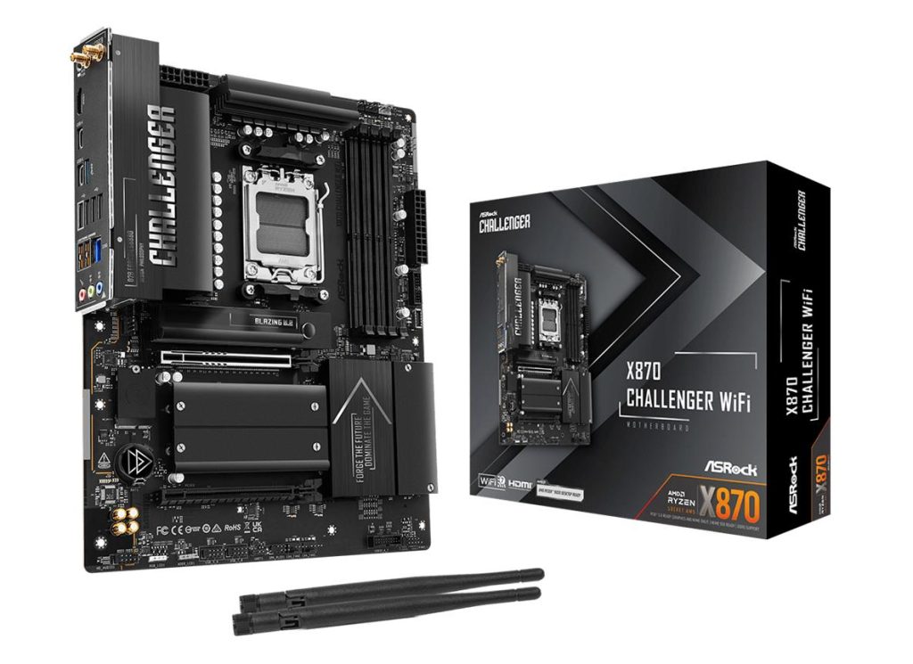 Mainboard|ASROCK|AMD X870|Socket AM5|ATX|RAM DDR5-SDRAM|4xSlots|Wi-Fi Yes|Bluetooth Yes|1xNumber of M.2 (M) slots|X870CHALLENGERWIFI