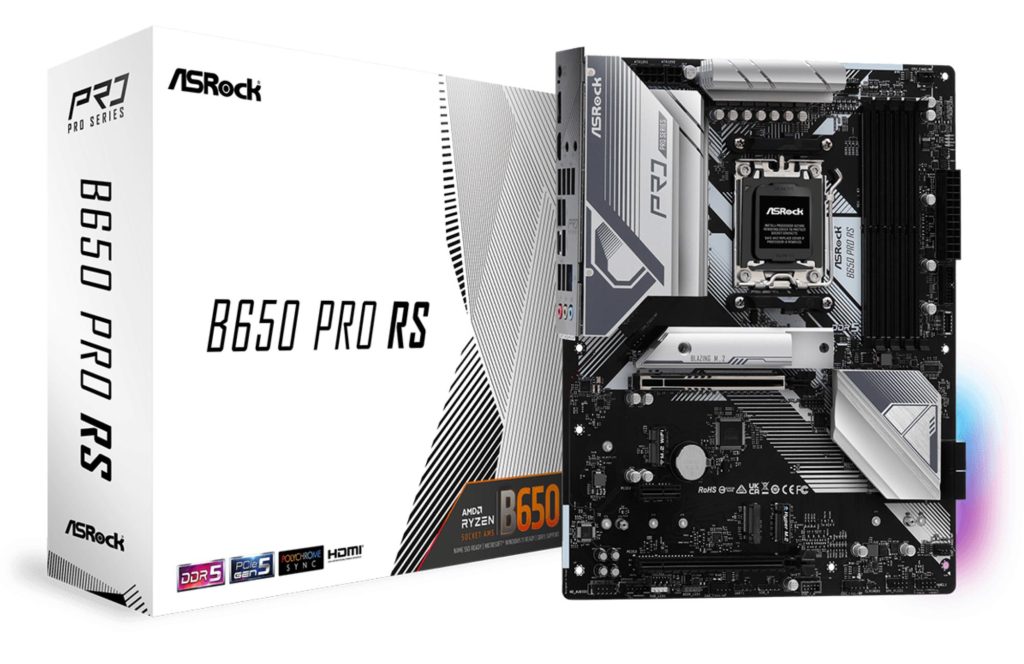 Mainboard|ASROCK|AMD B650|SAM5|ATX|Memory DDR5|Memory slots 4|1xPCI-Express 3.0 16x|1xPCI-Express 4.0 16x|3xM.2|1xHDMI|1xDisplayPort|6xUSB 2.0|3xUSB 3.2|1xUSB-C|1xRJ45|3xAudio port|B650PRORS