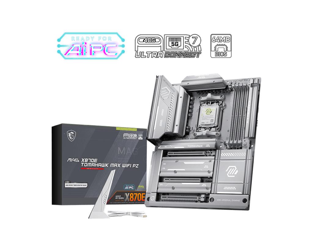 Mainboard|MSI|AMD X870E|Socket AM5|ATX|RAM DDR5-SDRAM|4xSlots|Wi-Fi Yes|Bluetooth Yes|4xNumber of M.2 (M) slots|X870ETOMAHAWKMAXWIFIPZ