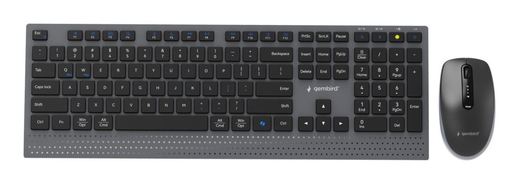 KEYBOARD +MOUSE WRL ENG/BK KBS-WPS-02 GEMBIRD