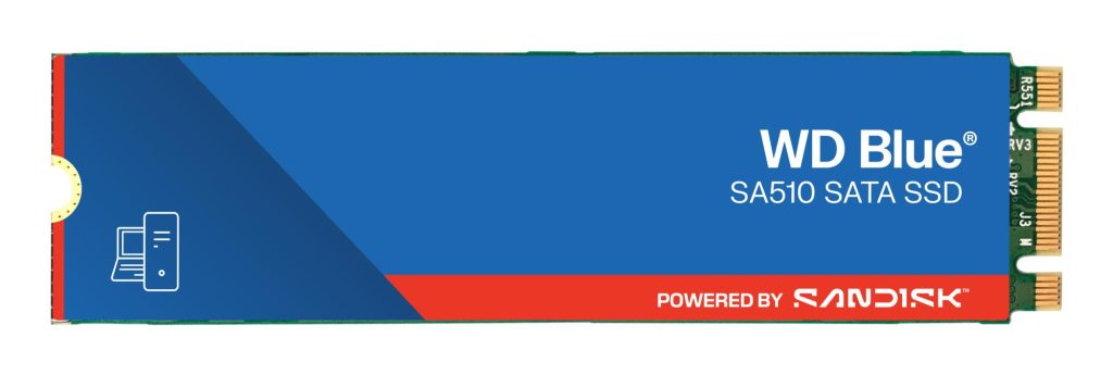 SSD|SANDISK|400xTBW rating|MTBF 1750000 h|Read speed 560 MB/s|Write speed 520 MB/s|Serial ATA III|M.2|1000 GB|POWERED BY SANDISK|Blue SA510|WDS100T3B0B