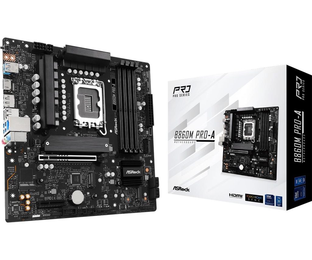 Mainboard|ASROCK|Intel B860|LGA 1851 (Socket V1)|micro ATX|RAM DDR5-SDRAM|4xSlots|3xNumber of M.2 (M) slots|B860MPRO-A