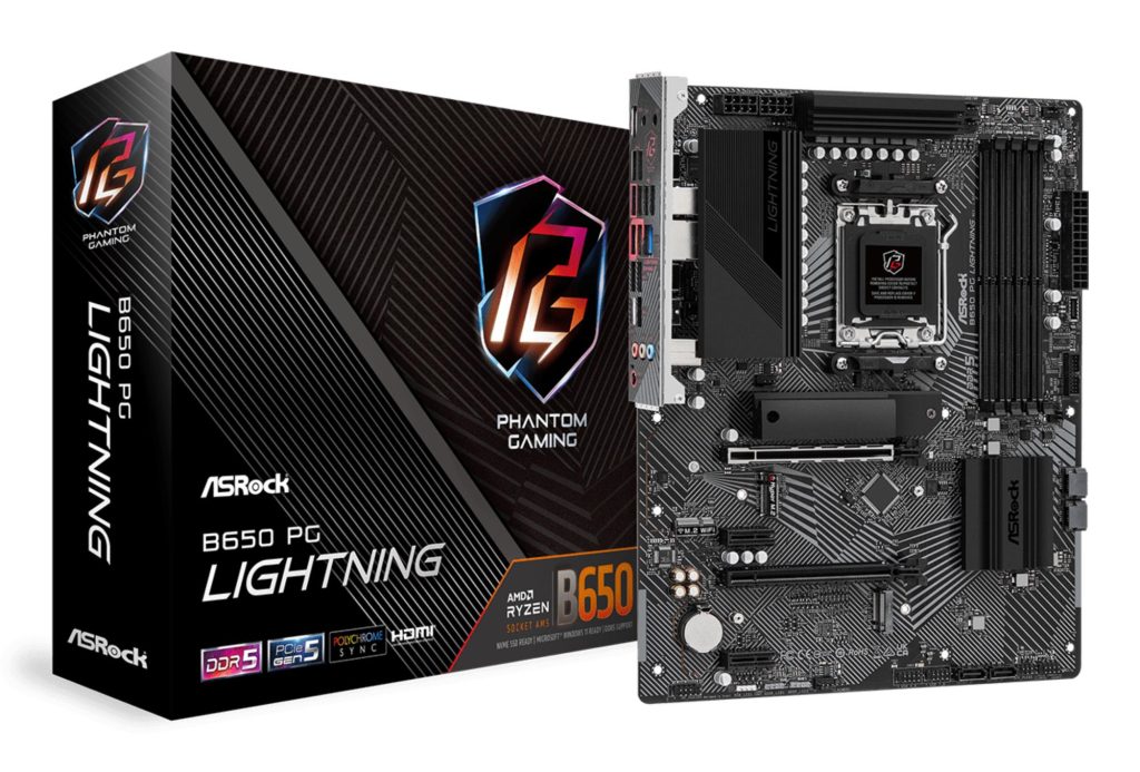 Mainboard|ASROCK|AMD B650|SAM5|ATX|Memory DDR5|Memory slots 4|2xPCI-Express 4.0 1x|2xPCI-Express 4.0 16x|3xM.2|1xHDMI|1xAudio-In|1xAudio-Out|1xMicrophone|4xUSB 2.0|7xUSB 3.2|2xUSB-C|1xRJ45|B650PGLIGHTNING