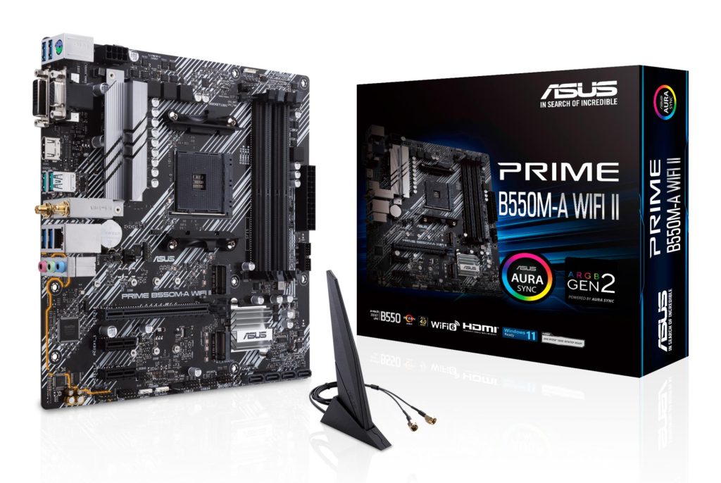 Mainboard|ASUS|AMD B550|SAM4|MicroATX|Memory DDR4|Memory slots 4|2xPCI-Express 3.0 1x|1xPCI-Express 4.0 16x|2xM.2|1x15pin D-sub|1xDVI-D|1xHDMI|2xAudio-In|1xAudio-Out|6xUSB 3.2|1xPS/2|1xRJ45|PRIMEB550M-AWIFIII
