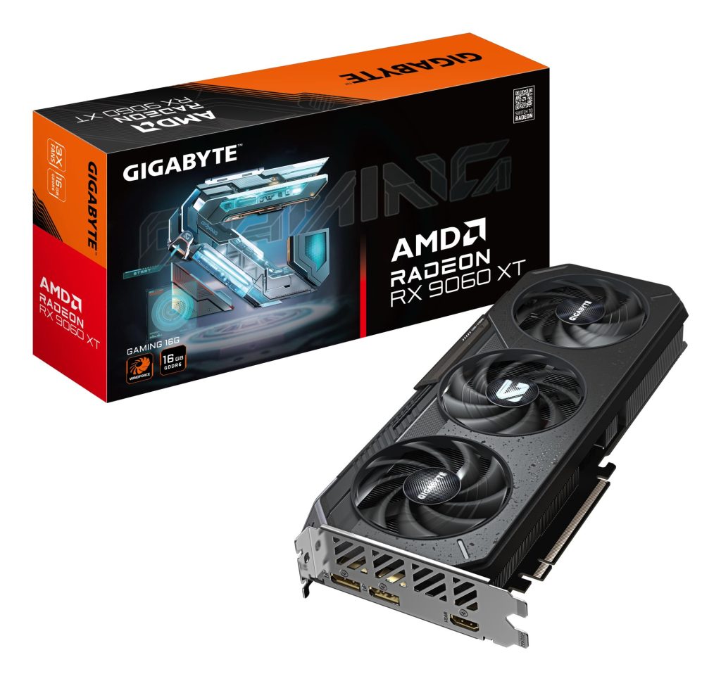 Graphics Card|GIGABYTE|AMD|Radeon RX 9060 XT|16 GB|GDDR6|128 bit|PCI Express x16 5.0|Active|GV-R9060XTGAMING-16GD1.0