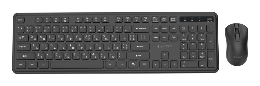 KEYBOARD +MOUSE WRL CYRILLIC/BK KBS-WPS-01-CYRL GEMBIRD