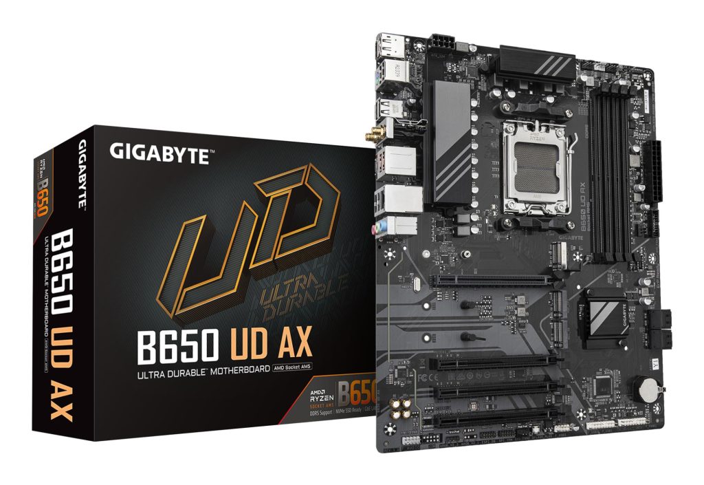 Mainboard|GIGABYTE|AMD B650|SAM5|ATX|Memory DDR5|Memory slots 4|1xPCI-Express 16x|3xPCI-Express 3.0 16x|3xM.2|1xHDMI|1xDisplayPort|6xUSB 2.0|2xUSB 3.2|1xUSB-C|1xRJ45|3xAudio port|B650UDAX1.0Y1