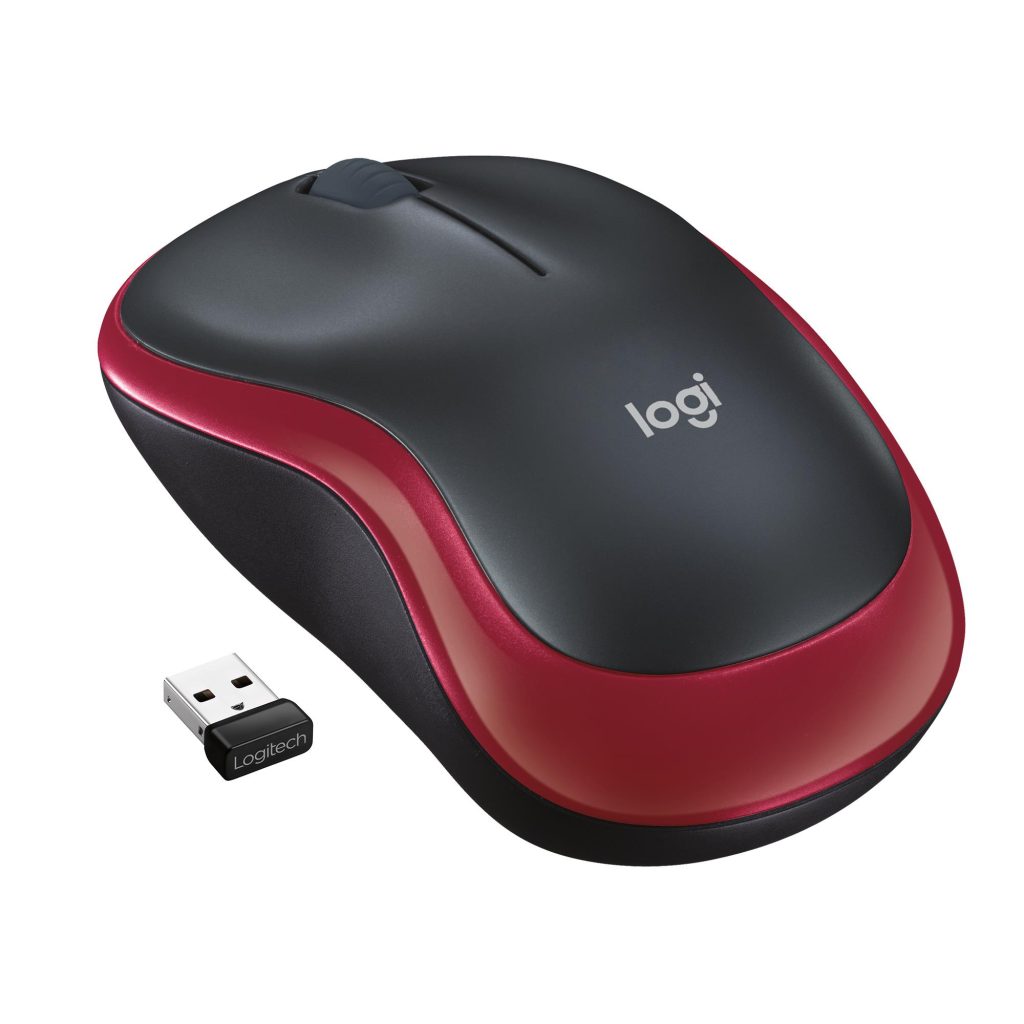 MOUSE USB OPTICAL WRL M185/RED 910-002237 LOGITECH