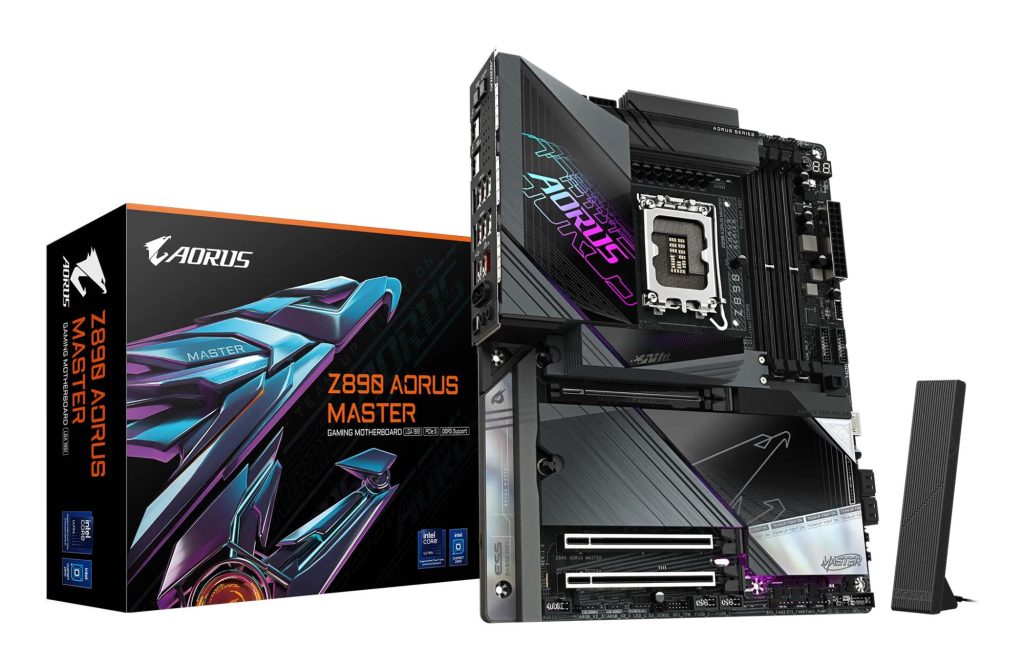 Mainboard|GIGABYTE|Intel Z890|LGA1851|ATX|Memory DDR5|Memory slots 4|1xPCI-Express 4.0 1x|1xPCI-Express 4.0 4x |1xPCI-Express 5.0 16x|5xM.2|2xUSB 2.0|8xUSB 3.2|2xUSB-C w/Thunderbolt|1xOptical S/PDIF|1xRJ45|2xAudio port|Z890AORUSMASTER