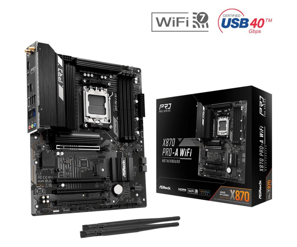 Mainboard|ASROCK|AMD X870|SAM5|ATX|Memory DDR5|Memory slots 4|X870PRO-AWIFI