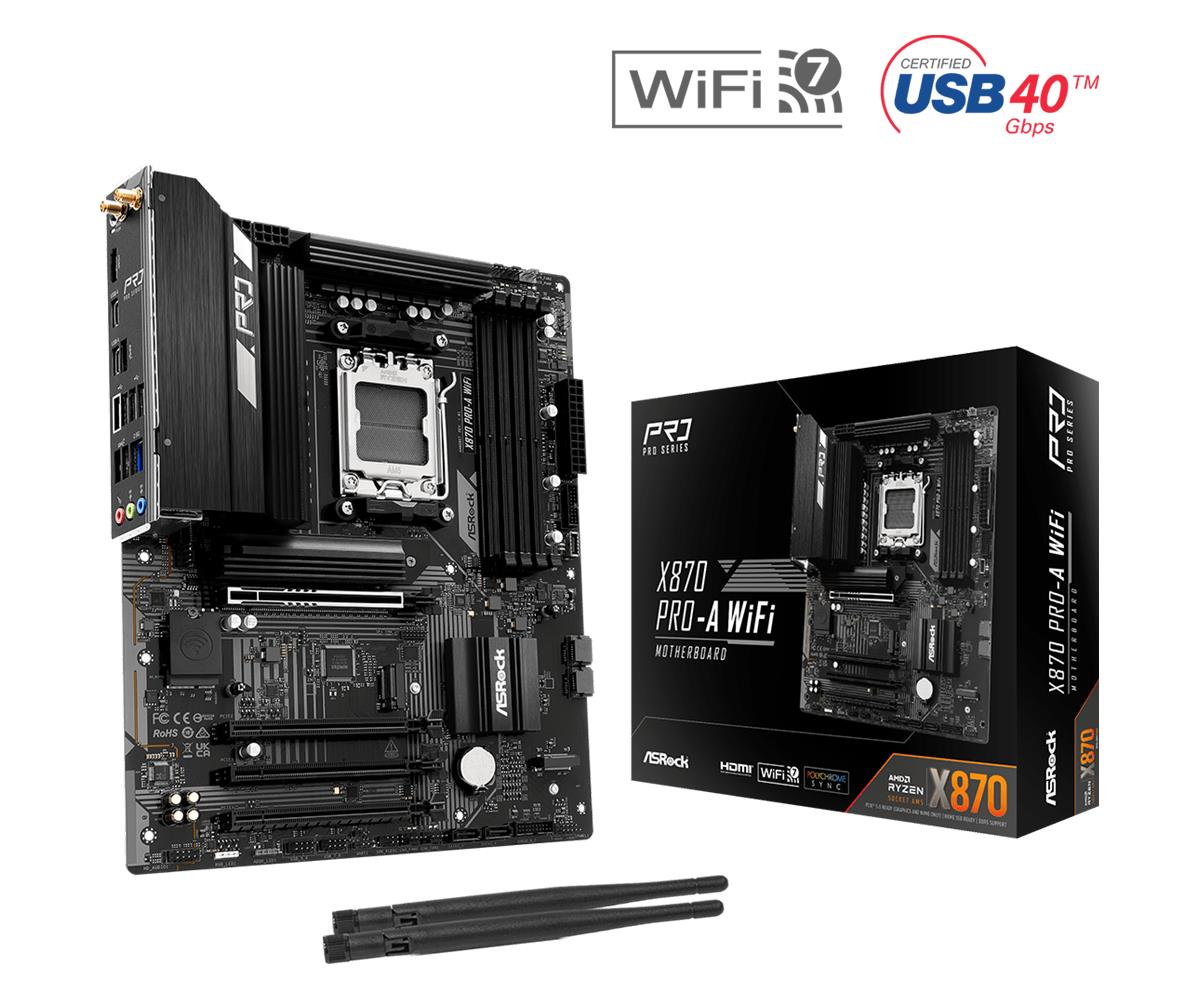 Mainboard|ASROCK|AMD X870|SAM5|ATX|Memory DDR5|Memory slots 4|X870PRO-AWIFI