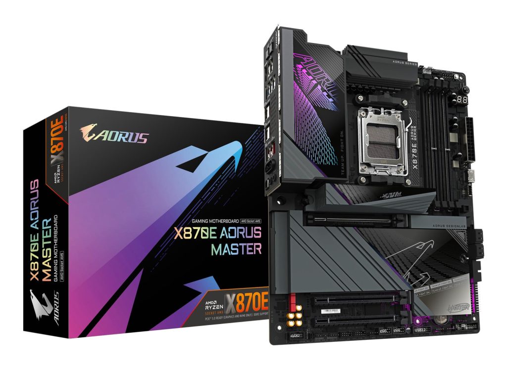Mainboard|GIGABYTE|AMD X870E|SAM5|ATX|Memory DDR5|Memory slots 4|1xPCI-Express 3.0 4x|1xPCI-Express 4.0 4x |1xPCI-Express 5.0 16x|4xM.2|1xHDMI|2xUSB 2.0|8xUSB 3.2|2xUSB-C|1xOptical S/PDIF|1xRJ45|2xAudio port|X870EAORUSMASTER