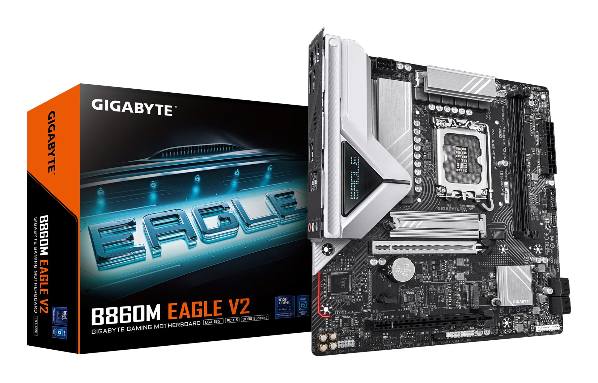 Mainboard|GIGABYTE|Intel B860 Express|LGA1851|Micro-ATX|Memory DDR5|Memory slots 2|B860MEAGLEV2
