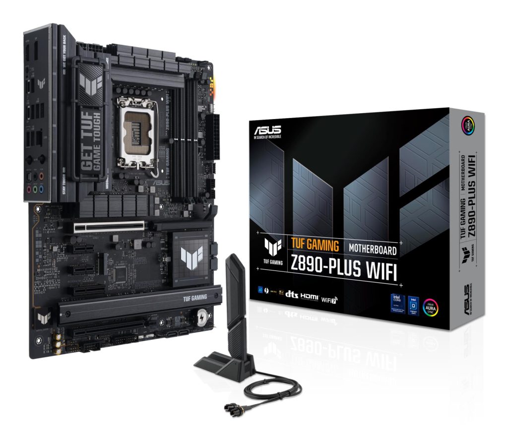 Mainboard|ASUS|Intel Z890|LGA1851|ATX|Memory DDR5|Memory slots 4|2xPCI-Express 4.0 1x|1xPCI-Express 4.0 4x |1xPCI-Express 4.0 16x|1xPCI-Express 5.0 16x|4xM.2|1xHDMI|1xDisplayPort|3xUSB 3.0|3xUSB 3.1|1xUSB-C|1xUSB-C w/Thunderbolt|1xOptical S/PDIF|1xRJ45|5xAudio port|TUFGAMINGZ890-PLUSWIFI