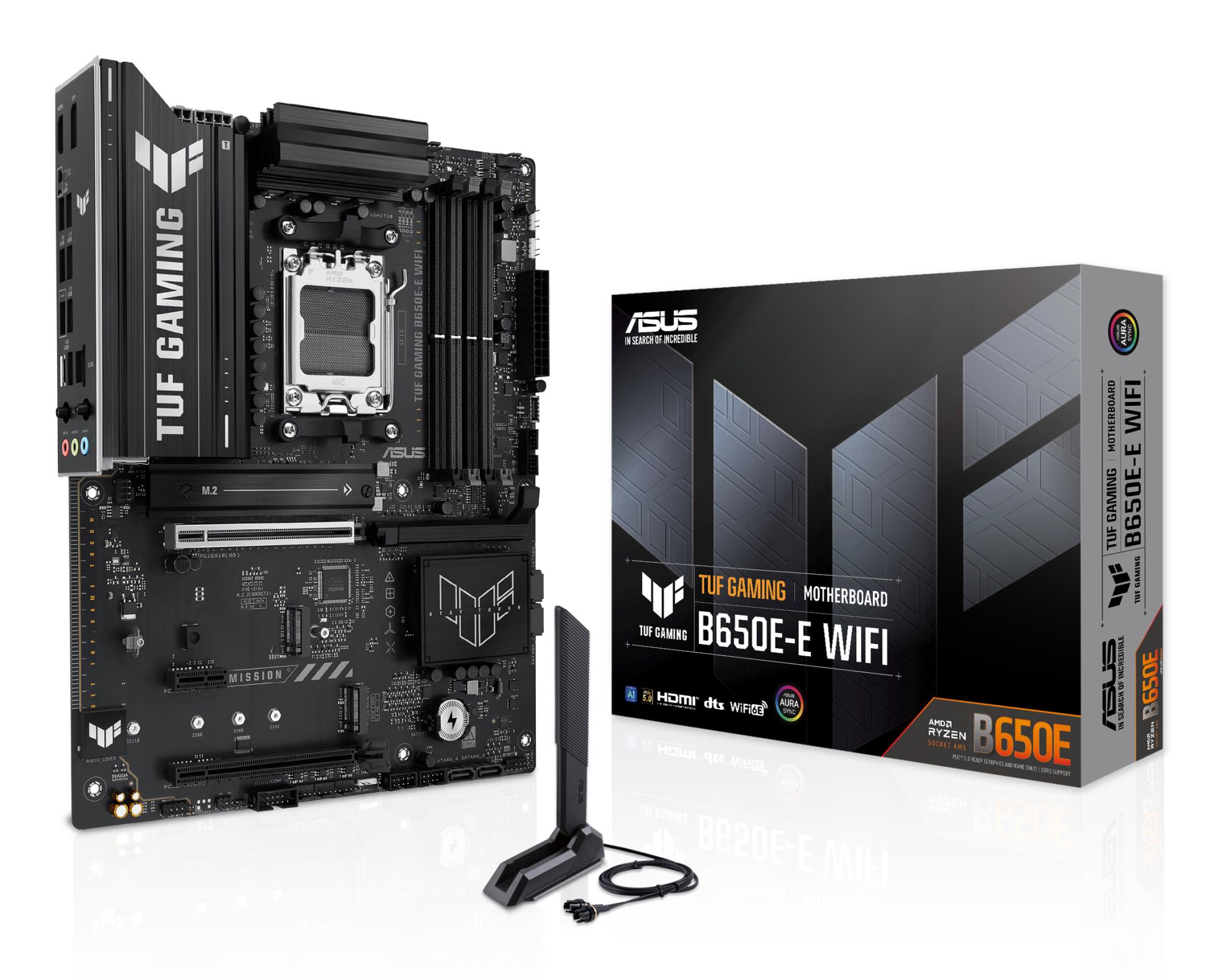 Mainboard|ASUS|AMD B650|ATX|Memory DDR5|Memory slots 4|1xPCI-Express 4.0 1x|1xPCI-Express 4.0 16x|1xPCI-Express 5.0 16x|3xM.2|1xHDMI|1xDisplayPort|3xUSB 2.0|3xUSB 3.2|2xUSB-C|3xAudio port|TUFGAMINGB650E-EWIFI