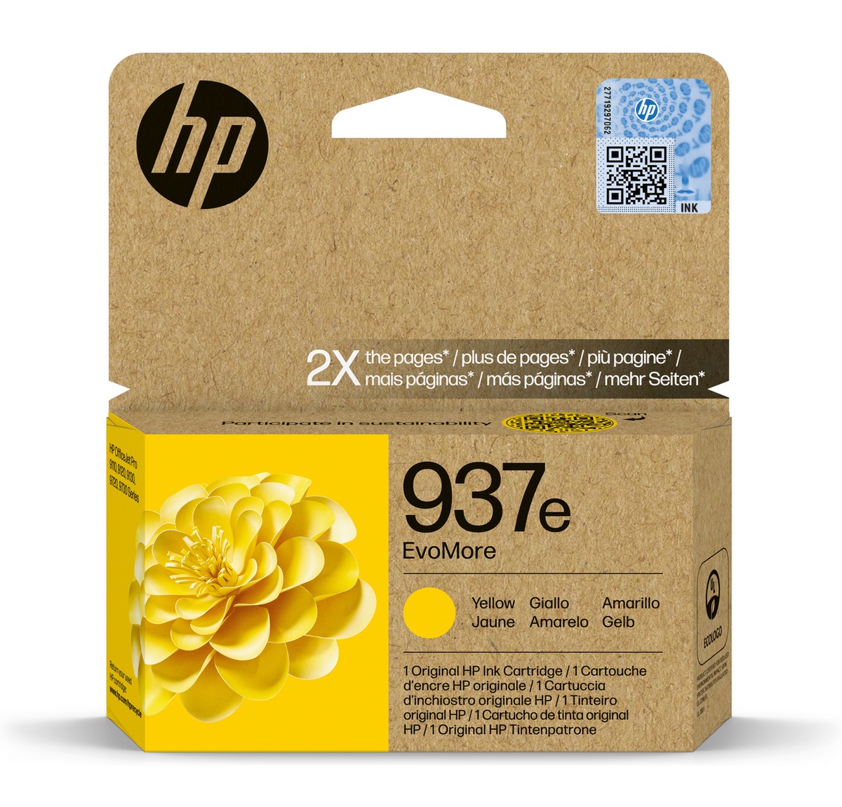 Kasetė HP Ink No.937E (4S6W8NE) YL 1650psl OEM