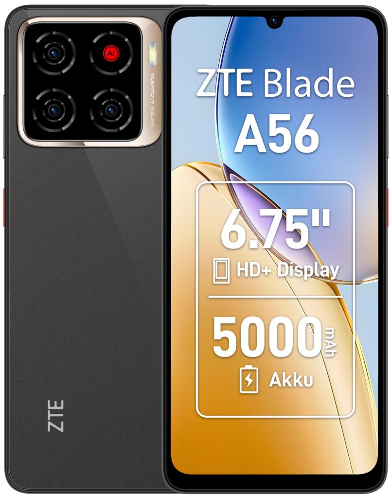 MOBILE PHONE BLADE A56/4/128GB BLACK ZTE