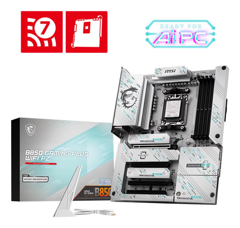 Mainboard|MSI|AMD B850|SAM5|ATX|Memory DDR5|Memory slots 4|B850GAMINGPLUSWIFIPZ