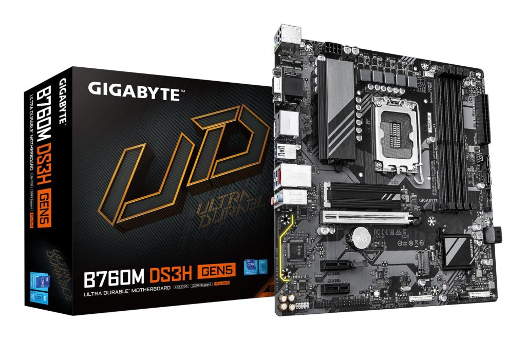 Mainboard|GIGABYTE|B760M DS3H GEN5|Intel B760 Express|LGA 1700|micro ATX|RAM DDR5-SDRAM|4xSlots|2xNumber of M.2 (M) slots|B760MDS3HGEN5