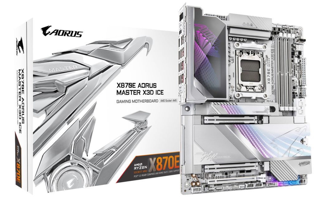 Mainboard|GIGABYTE|AMD X870E|Socket AM5|ATX|RAM DDR5-SDRAM|4xSlots|Wi-Fi Yes|Bluetooth Yes|5xNumber of M.2 (M) slots|X870E A MASTER X ICE|X870EAMASTERXICE