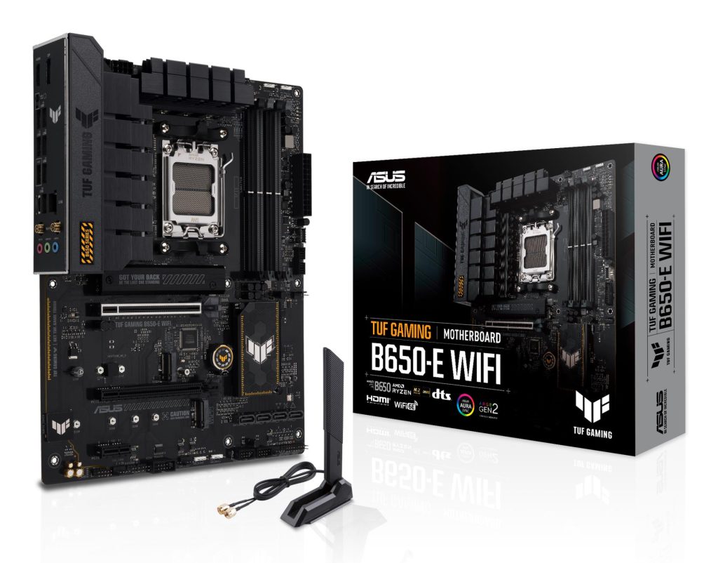 Mainboard|ASUS|AMD B650|SAM5|ATX|Memory DDR5|Memory slots 4|1xPCI-Express 3.0 1x|2xPCI-Express 3.0 16x|1xPCI-Express 4.0 16x|3xM.2|1xHDMI|1xDisplayPort|3xUSB 2.0|4xUSB 3.2|1xUSB-C|1xRJ45|5xAudio port|TUFGAMINGB650-EWIFI