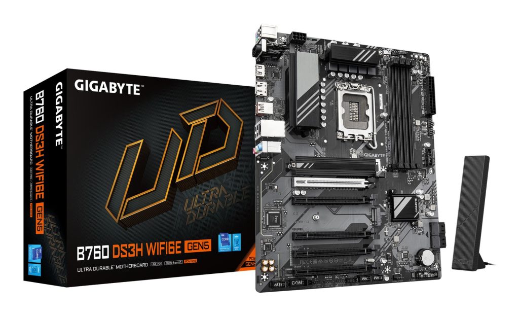 Mainboard|GIGABYTE|Intel B760 Express|LGA1700|ATX|Memory DDR5|Memory slots 4|B760DS3HWF6EGEN51.0