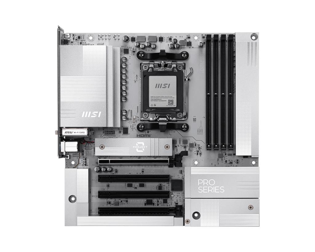 Mainboard|MSI|AMD B850|Socket AM5|micro ATX|RAM DDR5-SDRAM|4xSlots|Wi-Fi Yes|Bluetooth Yes|1xPCI Express x4 slots|1xPCI Express x16 slots|2xNumber of M.2 (M) slots|PROB850M-AWIFIPZ