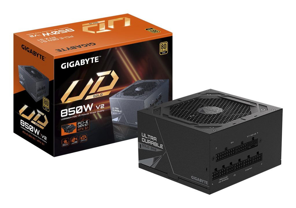Power Supply|GIGABYTE|UD850GM PG5 V2|ATX 3.1|850 Watts|Efficiency 80 PLUS GOLD|PFC Active|MTBF 100000 hours|GP-UD850GMPG5V2