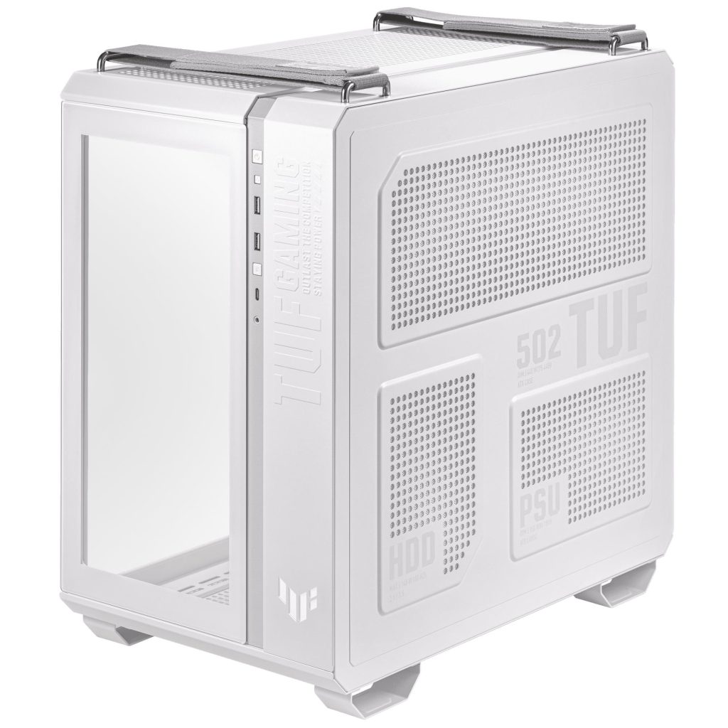 Case|ASUS|TUF Gaming GT502|MidiTower|Case product features Transparent panel|Not included|ATX|MicroATX|MiniITX|Colour White|GAMGT502PLUS/TGARGBWH