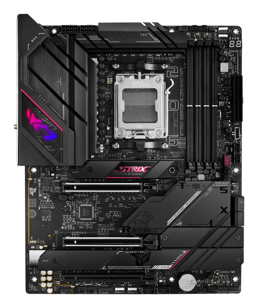 Mainboard|ASUS|AMD B650|SAM5|ATX|Memory DDR5|Memory slots 4|1xPCI-Express 4.0 16x|2xPCI-Express 5.0 16x|4xM.2|1xHDMI|1xDisplayPort|4xUSB 2.0|6xUSB 3.2|2xUSB-C|1xOptical S/PDIF|1xRJ45|5xAudio port|STRIXB650E-EGAMINGWIFI