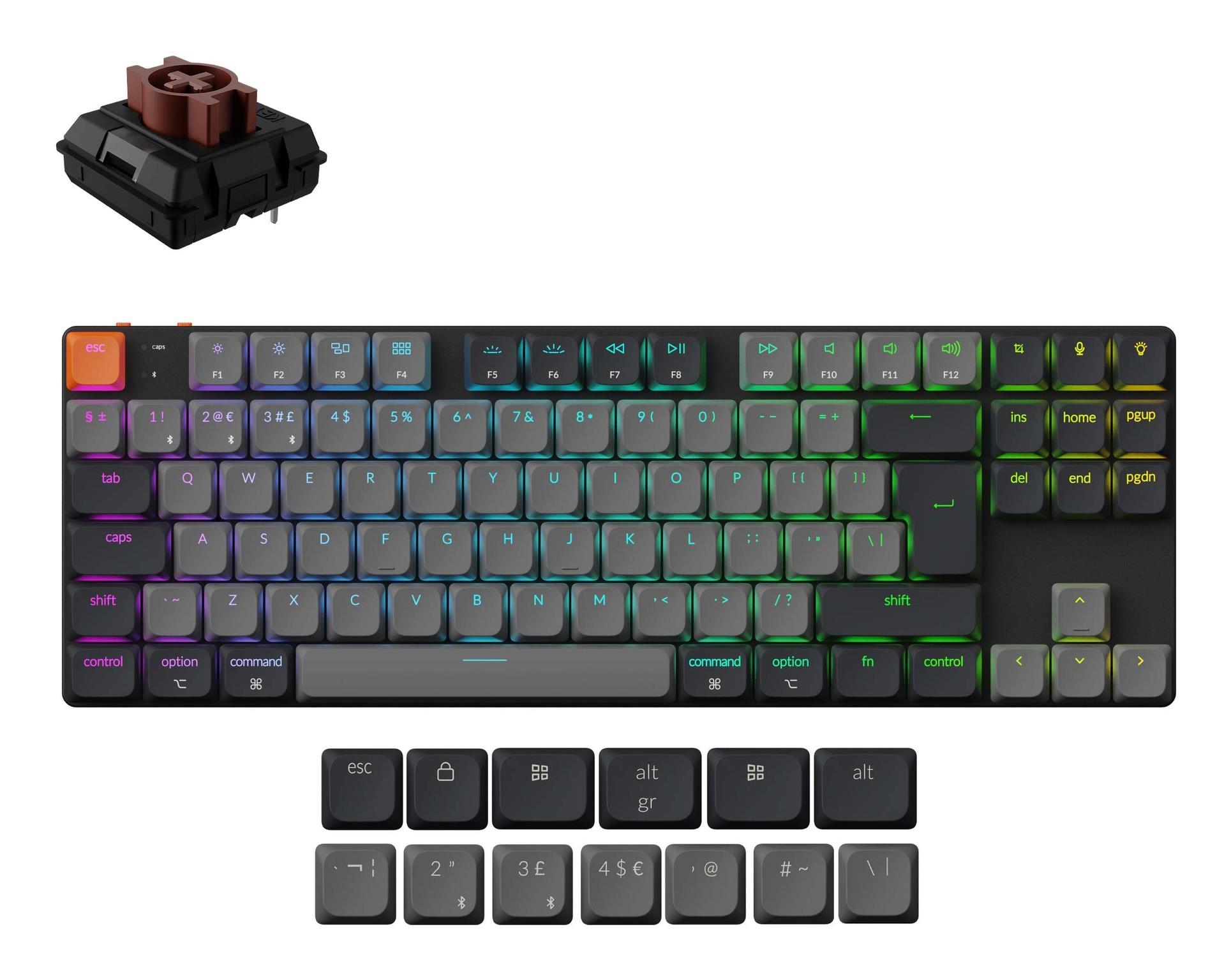 KEYBOARD WRL K1 RGB/BLACK K1X-H3 KEYCHRON