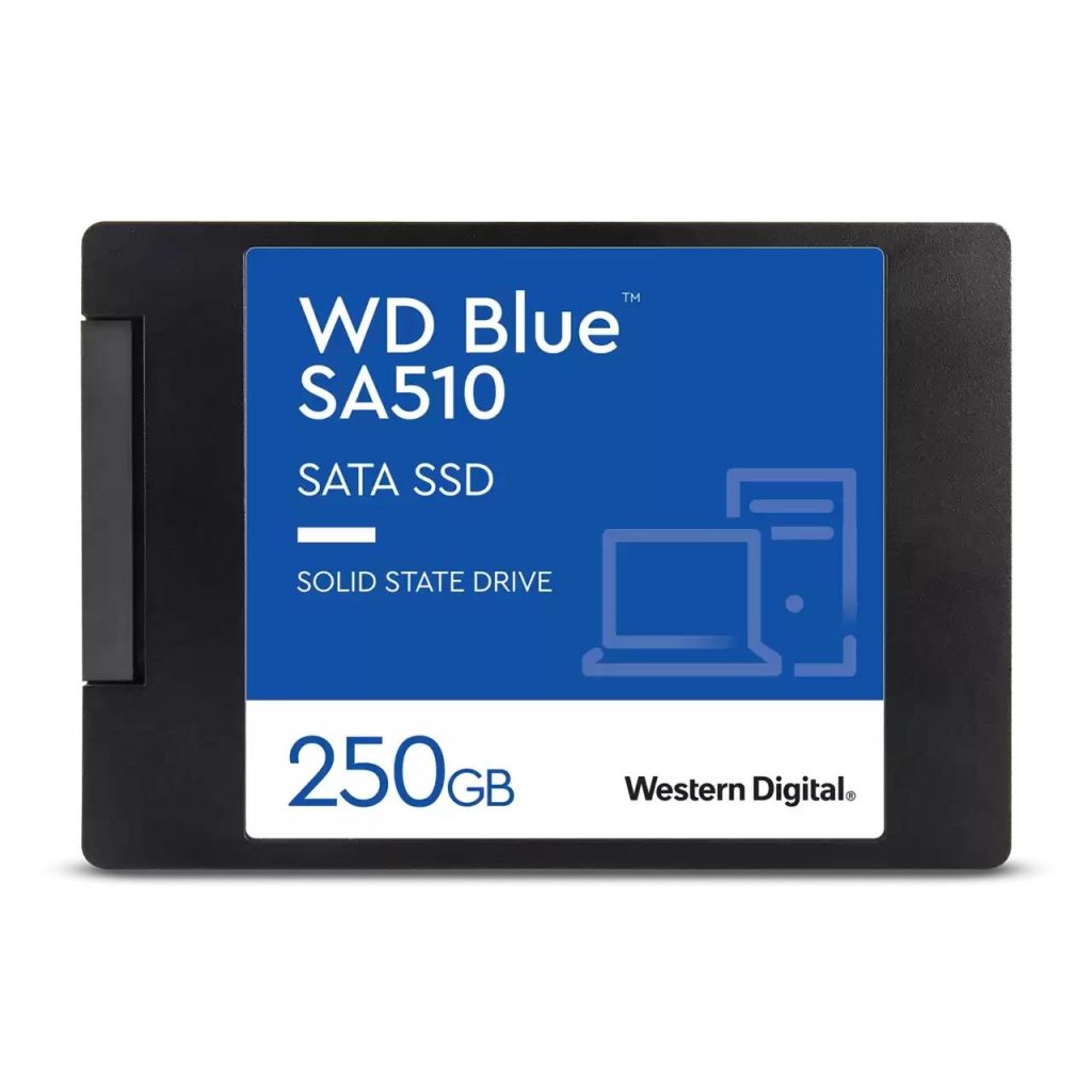 SSD|SANDISK|Blue SA510|POWERED BY SANDISK|250 GB|Serial ATA III|Write speed 440 MB/s|Read speed 555 MB/s|2.5"|100xTBW rating|MTBF 17500000 h|WDS250G3B0A