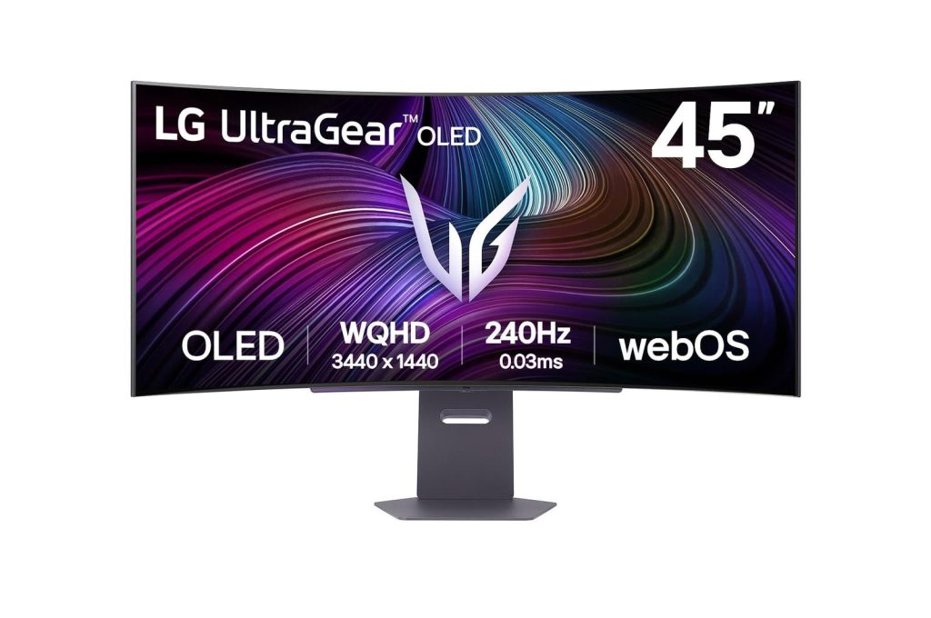 Monitor|LG|45GX90SA-B|45"|Gaming/Curved/21 : 9|Swivel|Height adjustable|Tilt|Panel OLED|3440x1440|21:9|240Hz|0.03 ms|Speakers|Colour Black|45GX90SA-B