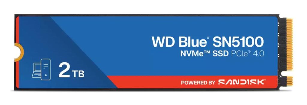 SSD|SANDISK|900xTBW rating|MTBF 1750000 h|Read speed 7100 MB/s|Write speed 6700 MB/s|NVMe Yes|PCI Express 4.0|M.2|2000 GB|POWERED BY SANDISK|Blue SN5100|WDS200T5B0E-00CPE0