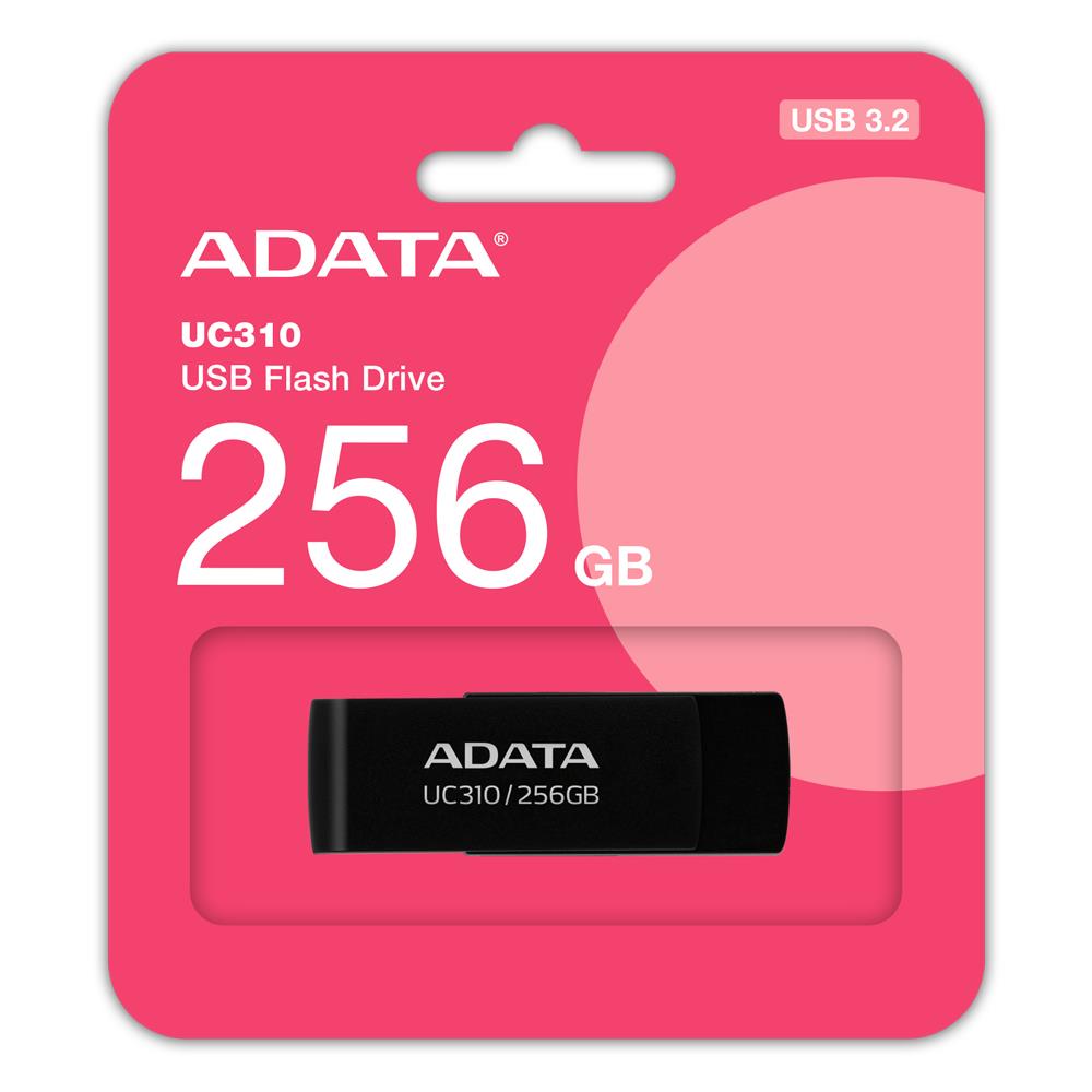 MEMORY DRIVE FLASH USB3.2 256G/BLACK UC310-256G-RBK ADATA
