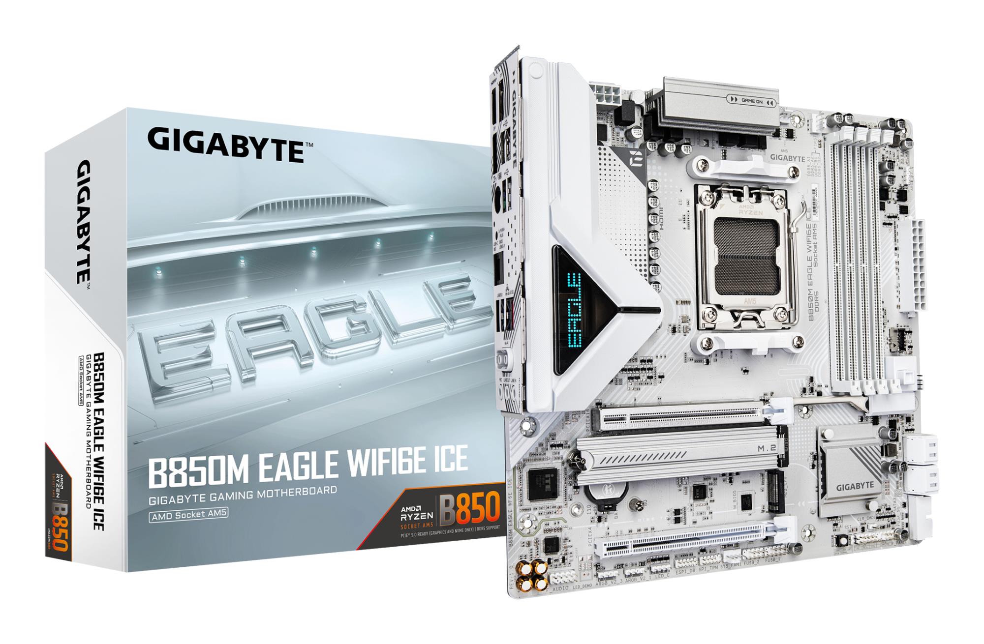 Mainboard|GIGABYTE|AMD B850|SAM5|Micro-ATX|Memory DDR5|Memory slots 4|B850MEAGLEWF6EICE