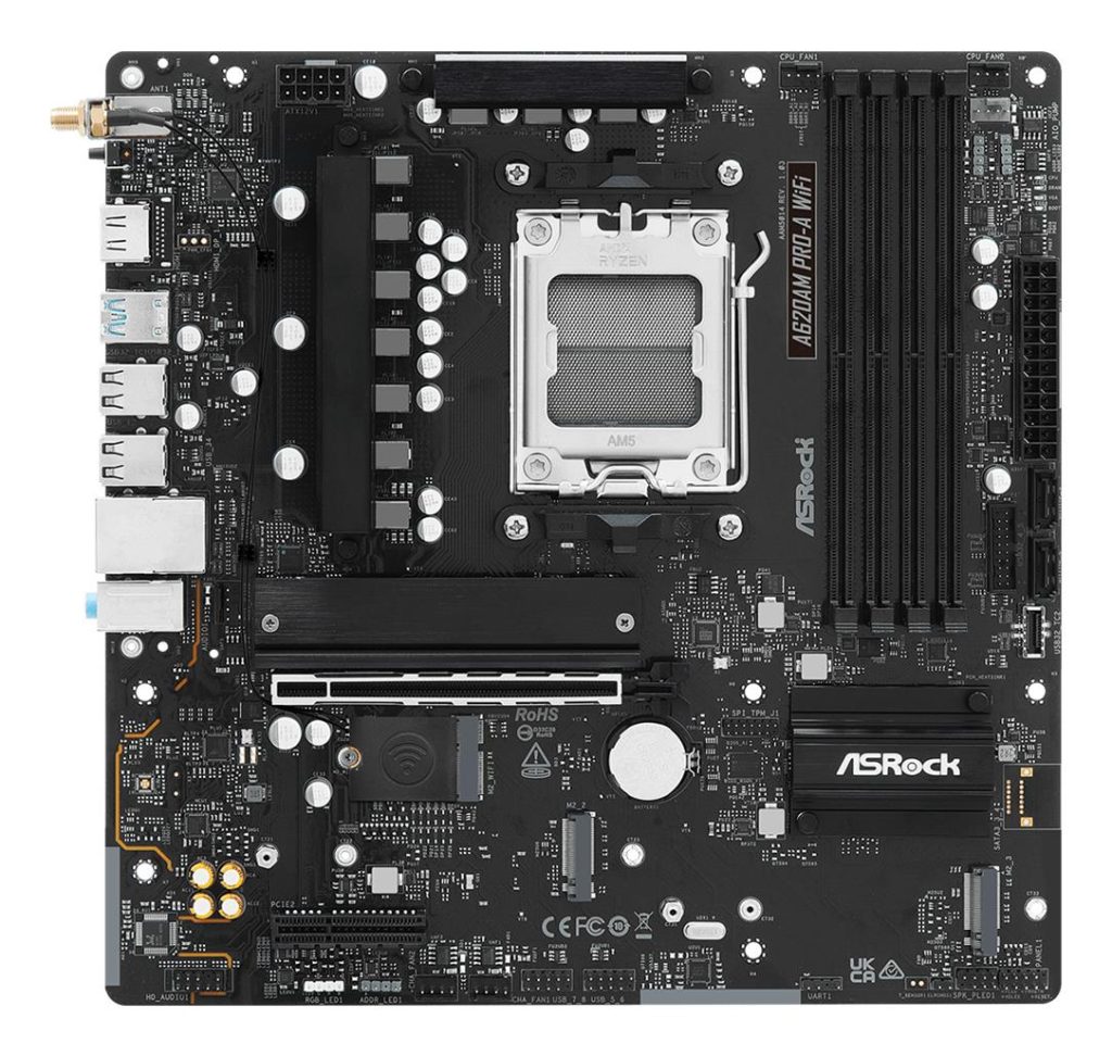 Mainboard|ASROCK|AMD A620A|micro ATX|RAM DDR5-SDRAM|2xSlots|Wi-Fi Yes|Bluetooth Yes|1xPCI Express x4 slots|A620AMPRO-AWIFI