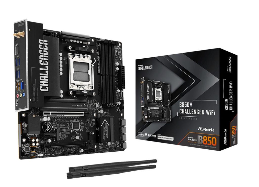 Mainboard|ASROCK|AMD B850|Socket AM5|micro ATX|RAM DDR5-SDRAM|4xSlots|Wi-Fi Yes|Bluetooth Yes|1xNumber of M.2 (M) slots|B850MCHALLENGER