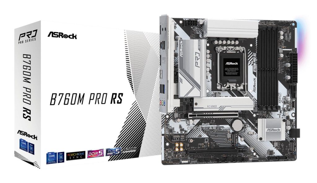 Mainboard|ASROCK|Intel B760 Express|LGA1700|Micro-ATX|Memory DDR5|Memory slots 4|1xPCI-Express 3.0 16x|1xPCI-Express 5.0 16x|1xM.2|1xHDMI|1xDisplayPort|2xUSB 2.0|3xUSB 3.2|1xUSB-C|1xPS/2|1xRJ45|3xAudio port|B760MPRORS