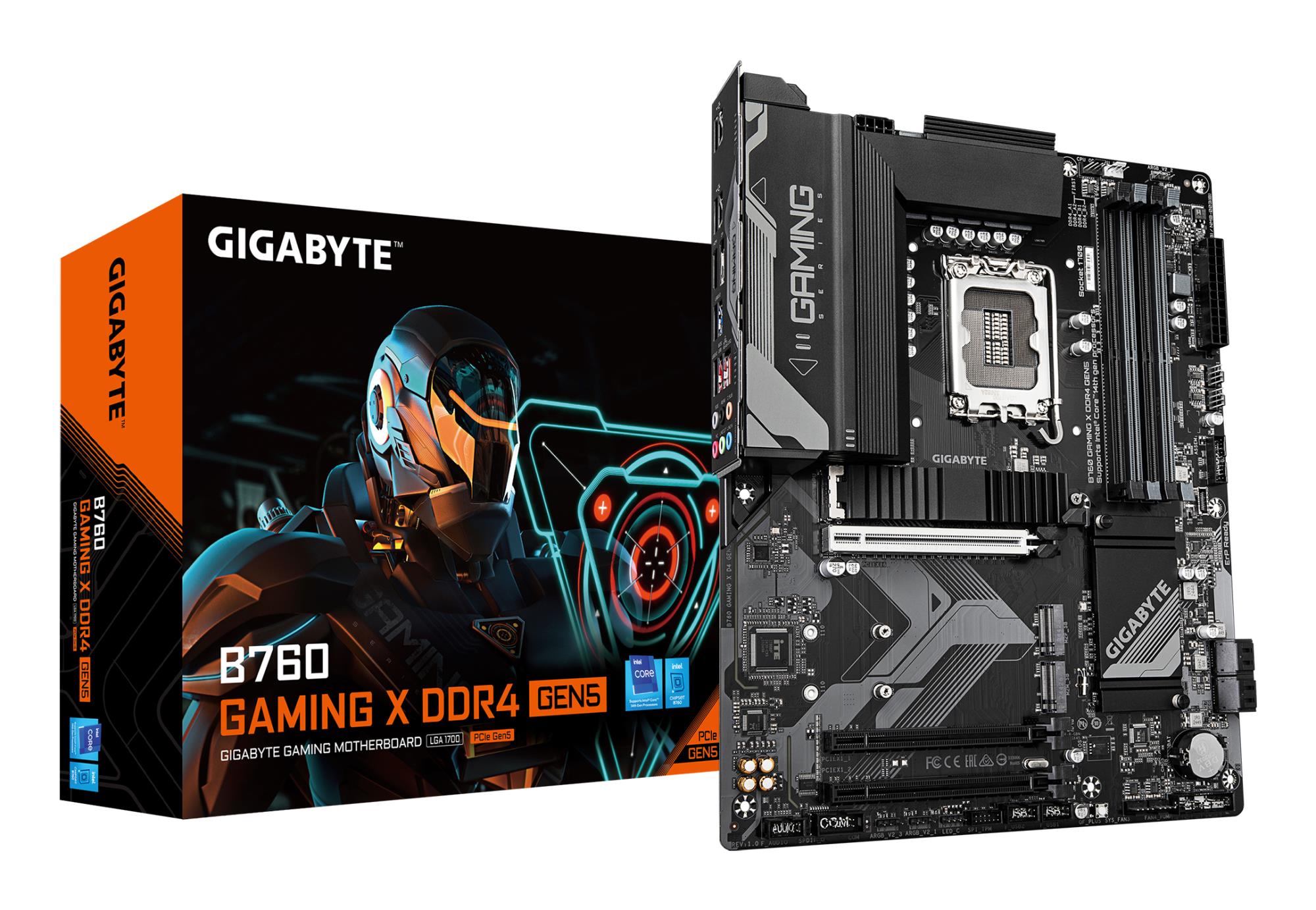 Mainboard|GIGABYTE|GIGABYTE B760 GAMING X DDR4 GEN5|Intel B760|LGA 1700|ATX|RAM DDR4-SDRAM|4xSlots|3xNumber of M.2 (M) slots|B760GAMINGXD4GEN5