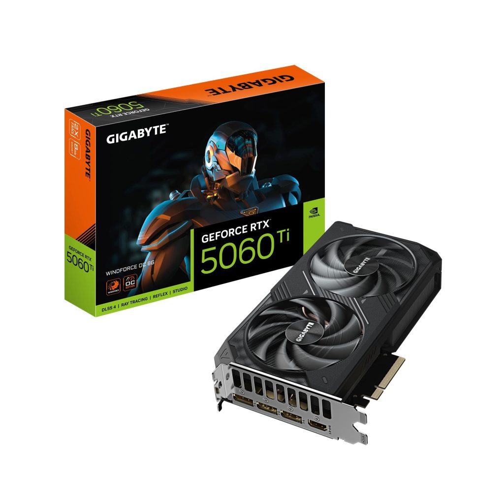 Graphics Card|GIGABYTE|NVIDIA|GeForce RTX 5060 Ti|2587 MHz|8 GB|GDDR7|128 bit|PCI Express x8 5.0|Active|GV-N506TWF2OC-8GD