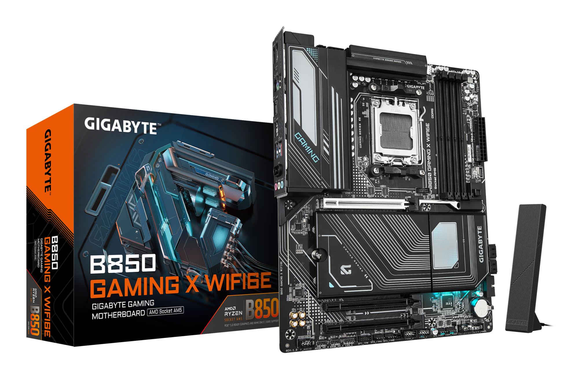 Mainboard|GIGABYTE|AMD B850|Socket AM5|ATX|RAM DDR5-SDRAM|4xSlots|Wi-Fi Yes|Bluetooth Yes|3xNumber of M.2 (M) slots|B850 GAMING X WIFI6E|B850GAMINGXWIFI6E