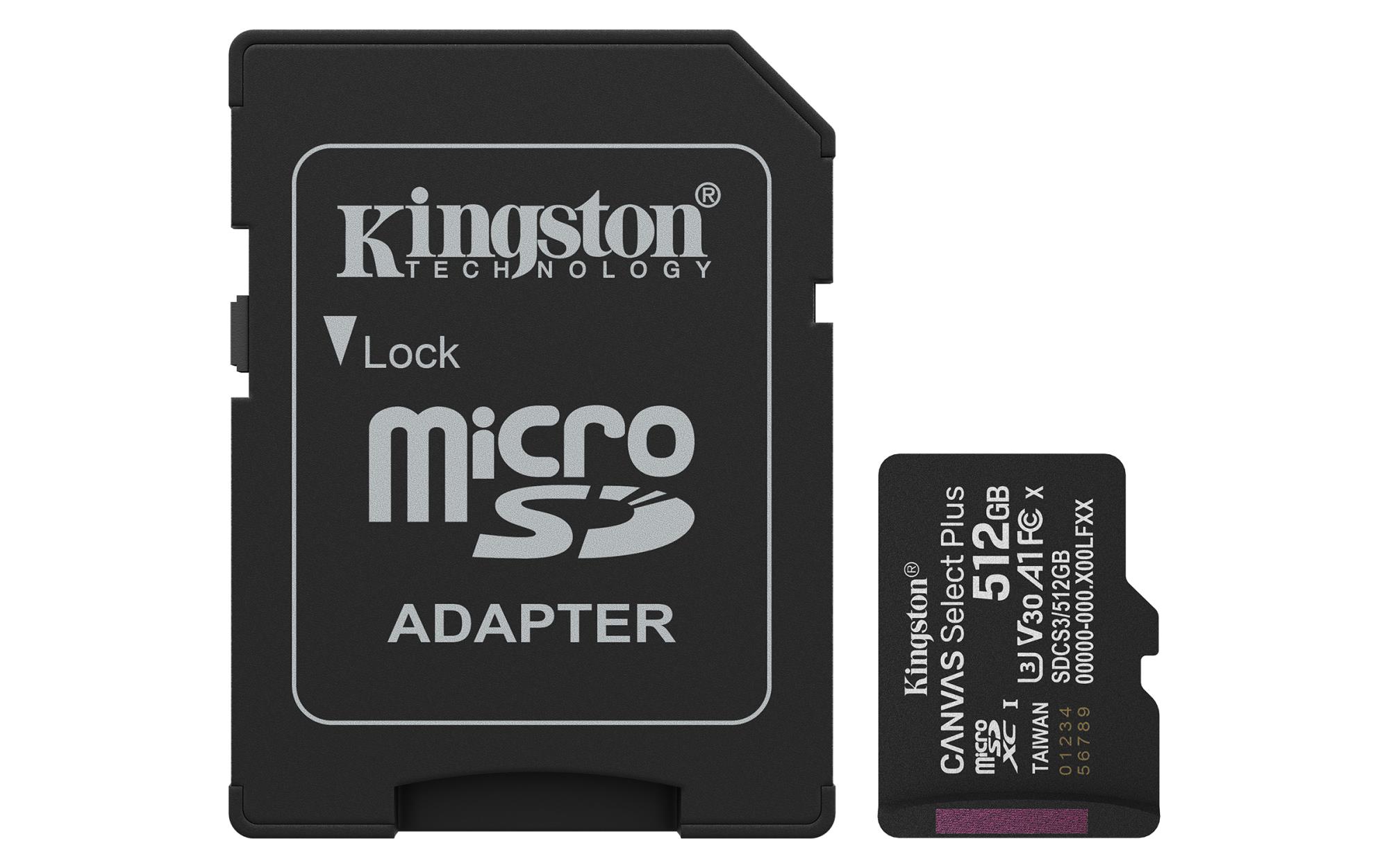 MEMORY MICRO SDXC 512GB UHS-I/W/ADAPTER SDCS3/512GB KINGSTON