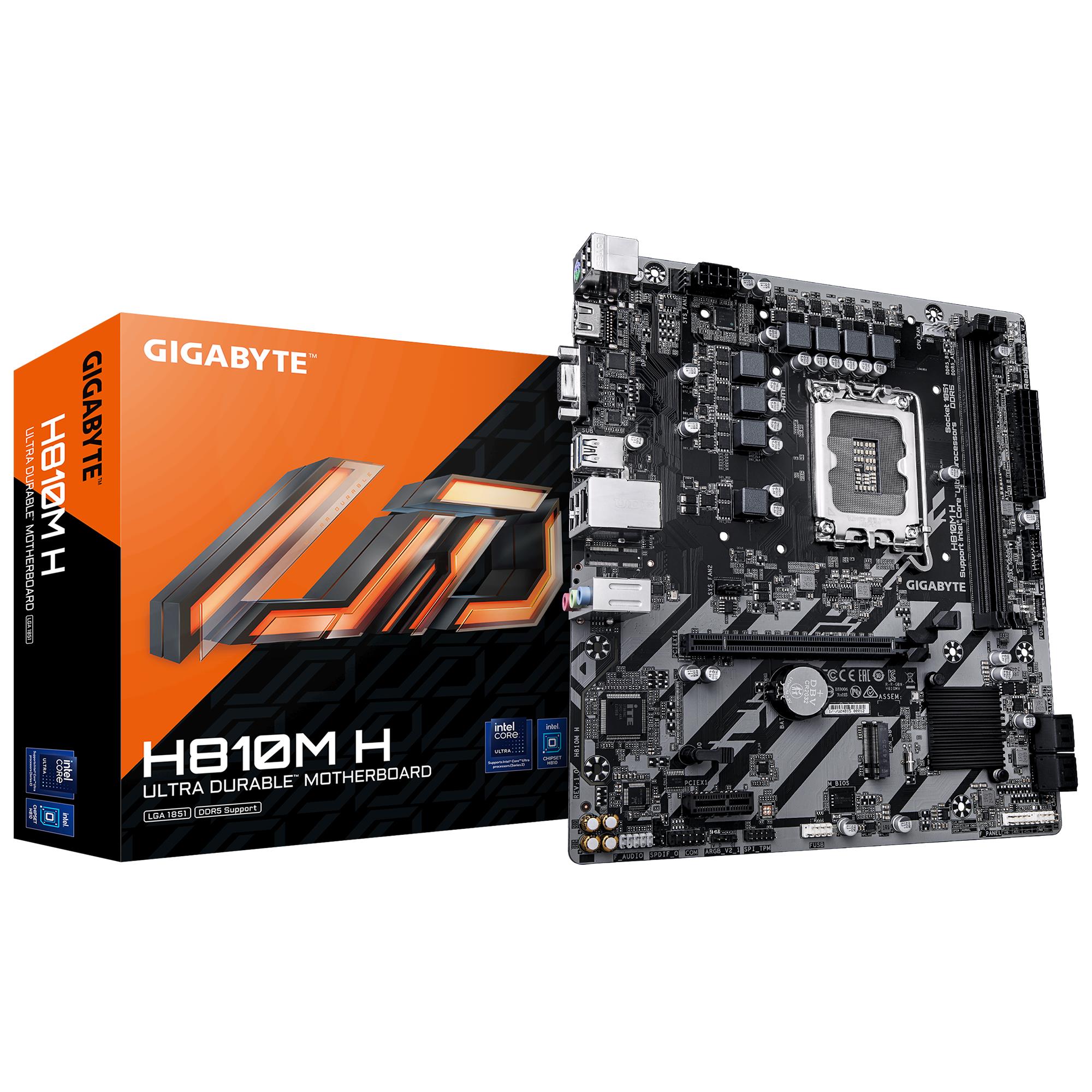 Mainboard|GIGABYTE|Intel H810|LGA1851|Micro-ATX|Memory DDR5|Memory slots 2|H810MH1.0